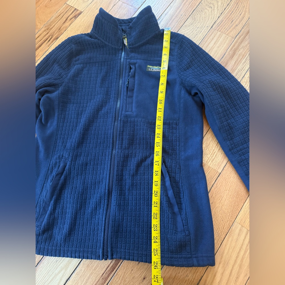 LL Bean Mountain Classic Windproof Fleece Jacket Womens Sz M Full Zip Navy Blue - Picture 11 of 11